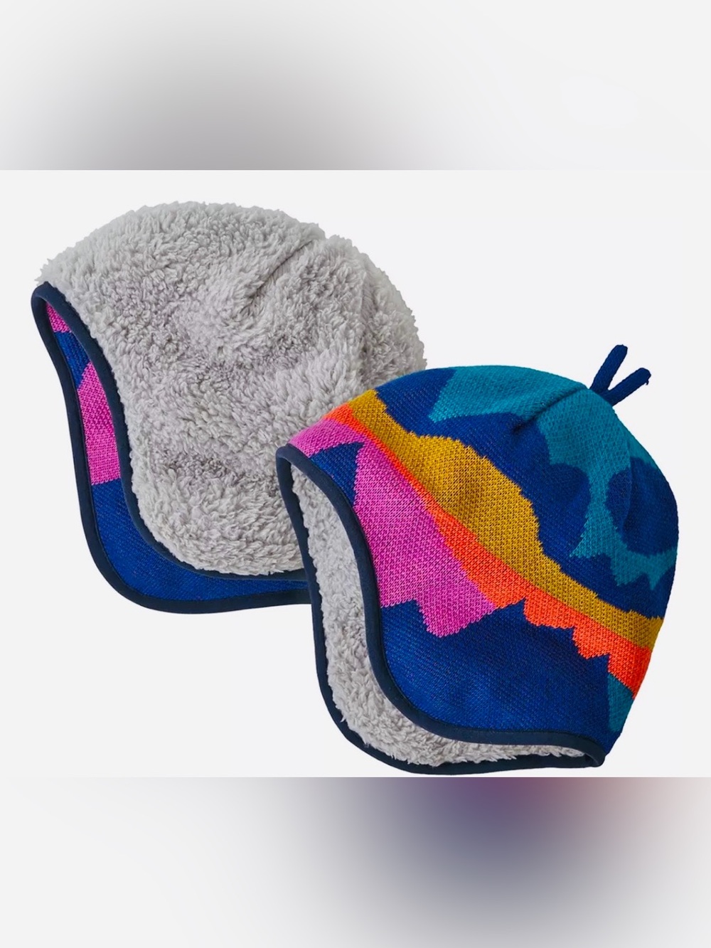 Patagonia Babies Reversible Fleece Cap, Size 6-12 months